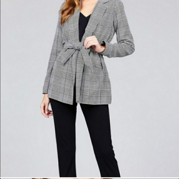 Tweed Black & White Belt 2 Pockets - Picture 2 of 8